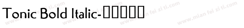 Tonic Bold Italic字体转换